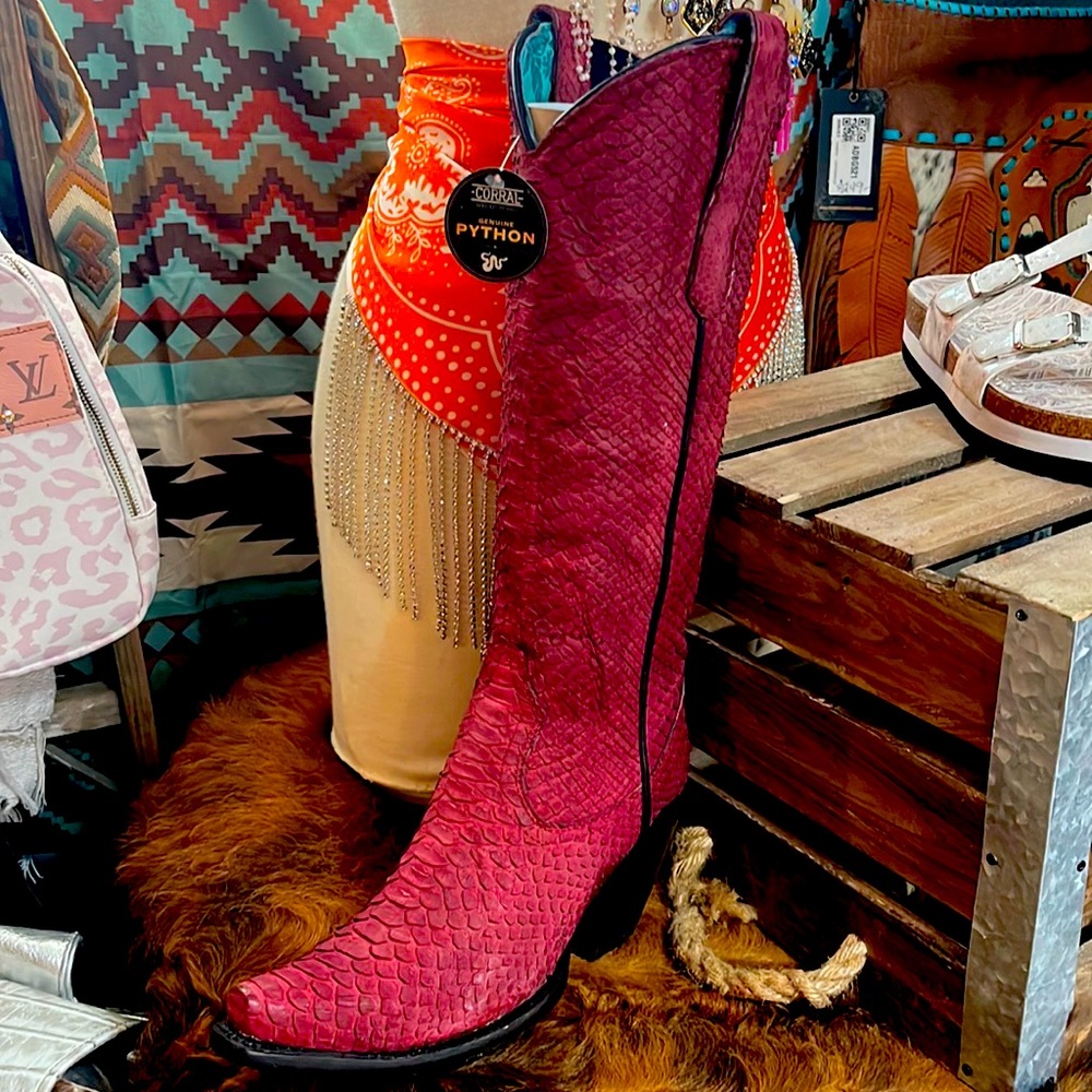 Corral python, exotic Boots